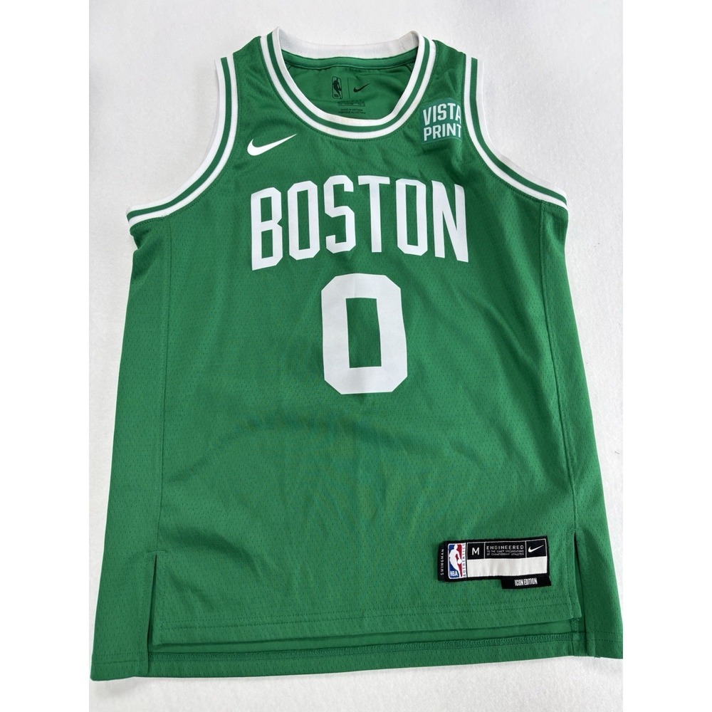 Nike NBA Boston Celtics Jayson Tatum #0 Dri-FIT Icon Jersey Green Boys Medium
